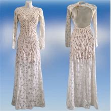 H&M Trend Conscious Cream Lace Maxi Dress Size 12
