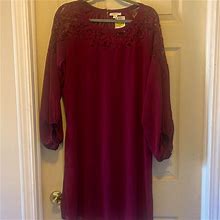 Sandy & Sid Dresses | Beautiful Lace Dress Nwt | Color: Red | Size: Xl