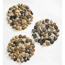 Wind & Weather Natural River Rock Stepping Stones, Set Of 3 Stone In Gray | 1 H X 13.75 W X 13.75 D In | Wayfair A9cab296542739a5f36465b095643881