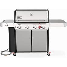 Weber Genesis S-435 Natural Gas Grill With Sear Burner & Side Burner - - 38400001 Silver Stainless Steel New
