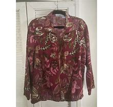Blair Jacket Multicolored Womens Long Sleeve Floral Print Size Medium