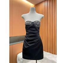 Spring Summer Exquisite Flash Diamond Breast Dress Light Luxury Dress