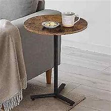 Round Side Table For Small Spaces Small Drink Table With Adjustable