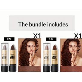 Instant Root Concealer Stick, Lip Shaped Hair Dye, Hair Color Pen, Hairline Shadow Stick, Waterproof, Natural-Looking, Suitable For,Trending,Temu