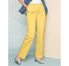 Drapers & Damons Women's Yellow Draper's & Damon's Classic Comfort® Straight Leg Pull-On Pants - - Ps - Petite