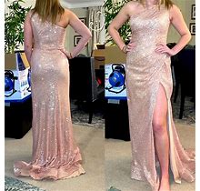 Panoply Dresses | One Shoulder, Rose Gold Prom/Pageant/Mother Of The Bride Dress | Color: Gold | Size: 8