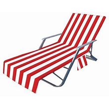 Lounge Chair Cover Microfiber Beach Towel Swimming Pool Lounge Chair Cover With Pockets For Holidays Sunbathing