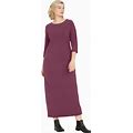 Plus Size Women's 3/4 Sleeve Knit Maxi Dress By Ellos In Fig (Size 2X)