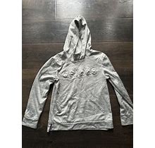 Adidas Hoodie Boys Youth Size - Medium - Gray - Free Shipping