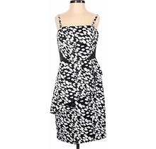 Casual Dress - Sheath Square Sleeveless: Black Dresses - Women's Size 4