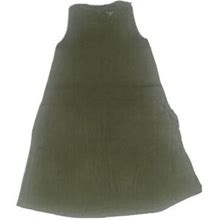 Time And Tru Women's Sleeveless Knee Length Knit Dress - Green - Size