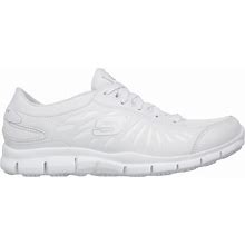 Skechers Women's Work Relaxed Fit: Eldred - Dewey SR Sneaker | Size 9.5 | White | Leather/Synthetic