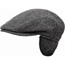Wigens Accessories | Wigens Men's Shetland Wool Slim Ivy Cap With Ear Flaps | Color: Gray | Size: Various