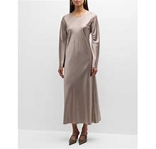 Sablyn Long-Sleeve Silk Midi Dress , Women's, Petite, Cocktail & Party Wedding Guest Dresses Satin & Silk Dresses