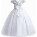 Flower Girl's Dress Princess Puffy Tulle Dresses Bridesmaid Wedding Communion Birthday Party Pageant Maxi Prom Gown For Kids