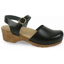 Sanita 474048-022-41 Sansi Women's Closed Toe Sandal In Black, Size 9.