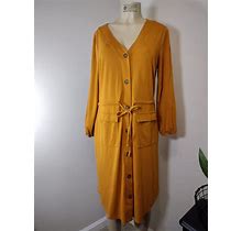Old Navy Women's Dress Size L Spaghetti Strap Button Dress With