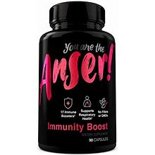Immunity Boost Herbal Immune Support Supplement - Echinacea & Elderberry With Zinc And Vitamin C For Adults - 17 Natural Antioxidant Rich Immune Boos