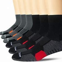 AKOENY Men's Ankle Athletic Cushioned Quarter Socks (6 Pairs)