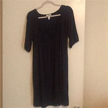 Loft Dresses | A Navy Blue Knee Length Purchased From Loft. | Color: Blue | Size: M