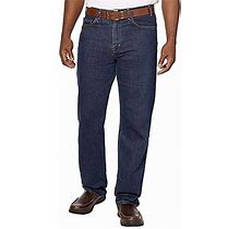 Kirkland Signature Men's 5-Pocket Jeans, Relaxed Fit, 100% Cotton, Double-Seam Stitching, Dark Blue