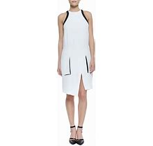 Helmut Lang Dresses | Helmut Lang Sugar Two-Tone Faux-Wrap Dress New Optic White Black Small | Color: Black/White | Size: S