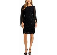 Connected Apparel Womens Sequined Lace Cocktail Sheath Dress Bhfo 6945