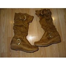 Women's Size 9W Light Brown Boots By Journee Collection