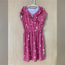 The Children's Place Dresses | Floral Wrap Dress Girls 7/8 | Color: Purple/Pink | Size: 7G