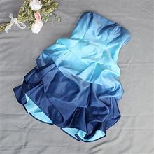 Blondie Nites Dresses | Blue Ombre Ruffle Dress - 1 | Color: Blue | Size: 1J