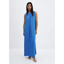 MANGO - Cut-Out Detail Dress Blue - 6 - Women