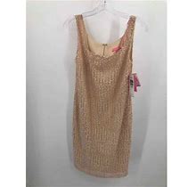 Pre-Owned Isaac Mizrahi Tan Size 8 Short Sleeveless Dress