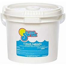 In The Swim 1 Inch Stabilized Chlorine Tablets For Sanitizing Swimming Pools - Fast Dissolving - 90% Available Chlorine - Tri-Chlor - 25 Pounds