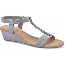 Style & Co Women's Step N Flex Voyage Wedge Sandals, Created For Macy's - Pewter - Size 9.5W