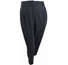 Calvin Klein Women's Straight-Leg Windowpane Dress Pants (18W, Charcoal Multi)