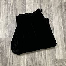 Talbots Pants & Jumpsuits | Talbots High Waisted Black Silk Velvet Pants Women's Size 6 | Color: Black | Size: 6