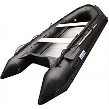 BRIS 12.5ft Inflatable Boat Inflatable Fishing Rescue Dive Boat Dinghy Raft Pontoon Boat