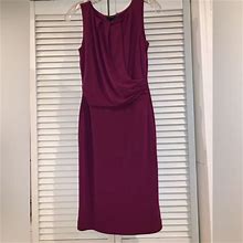 Ann Taylor Dresses | Ann Taylor Classic Sleevless Sheath Dress Size Xs | Color: Purple | Size: Xs