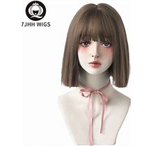 Wigs Black Straight Short Bob Synthetic Wig For Girl Daily Wear
