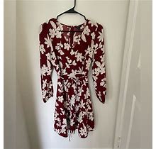 Ann Taylor Factory Dresses | Ann Taylor Factory Floral Mini Dress. Size 2 | Color: Red | Size: 2