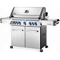 Napoleon Prestige 665 Gas Grill With Infrared Rear Burner, Infrared Side Burner And Rotisserie Kit - P665RSIBPSS, Propane