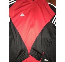 Adidas Climacool Track Suit Jacket Mens Large Red/Black W/White