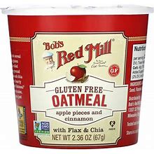Bob's Red Mill, Oatmeal Cup, Apple Pieces And Cinnamon, 2.36 Oz (67 G), BRM-00184