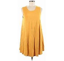 Brandy Melville Women Yellow Casual Dress One Size