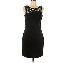 H&M Cocktail Dress - Sheath Scoop Neck Sleeveless: Black Dresses - Women's Size 8