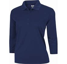 Custom BAW Women S 3/4 Sleeve Xtreme-Tek Polo Shirts Blue WM