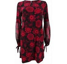 Tommy Hilfiger Women's Chiffon-Sleeve A-Line Dress