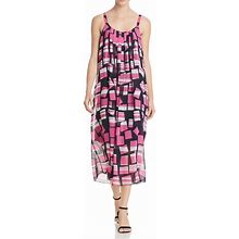 Nic+Zoe Dresses | Nic+Zoe Printed Maxi Dress | Color: Black/Pink | Size: Medium