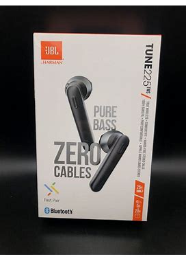 Brand New JBL Tune 225TWS True Bluetooth Wireless Earbud Headphones (Black)