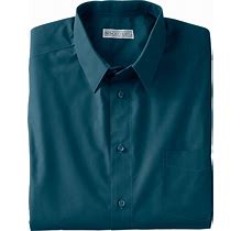 Men's Big & Tall KS Signature Wrinkle-Free Long-Sleeve Dress Shirt By KS Signature In Midnight Teal (Size 17 39/0)
